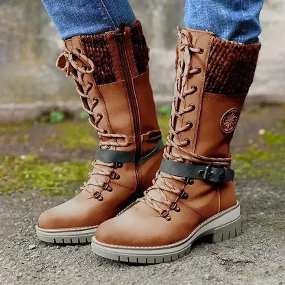 KnitGlide |Winterstiefel im Strickdesign für kalte Tage