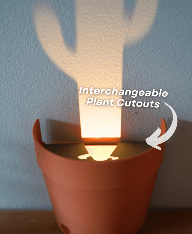 LightPlant - Lichtprojektionen Pflanzentopf