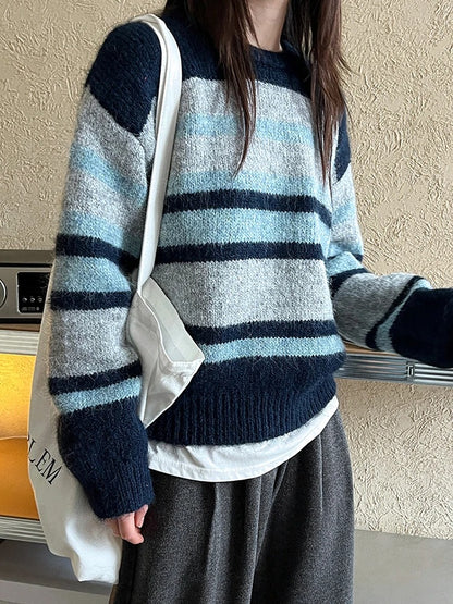 Gestreifter Strickpullover