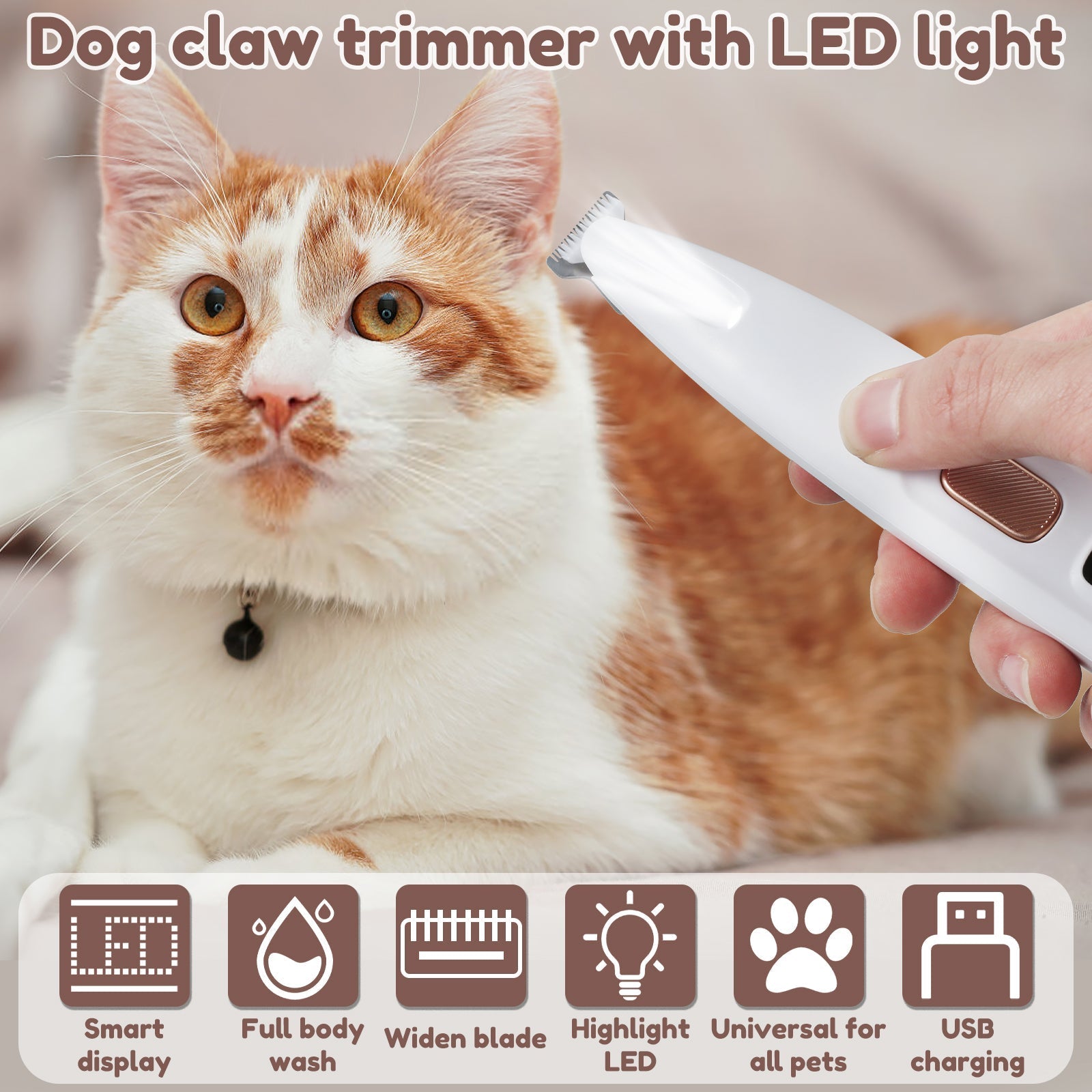 TidyPaws - LED-Haarschneider für Haustiere