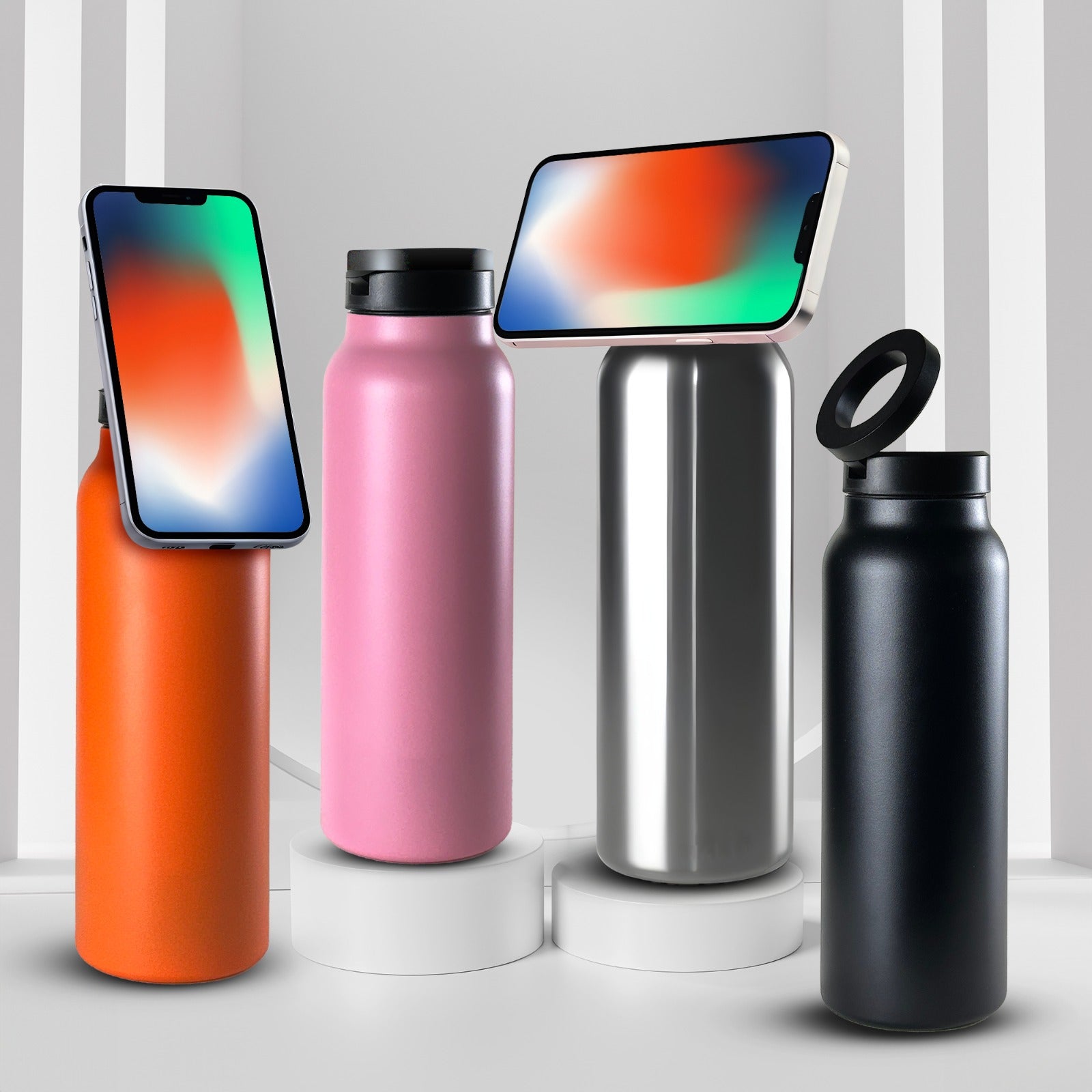 MagFlask - Magnetic Phone Holder Insulated Water Bottle 