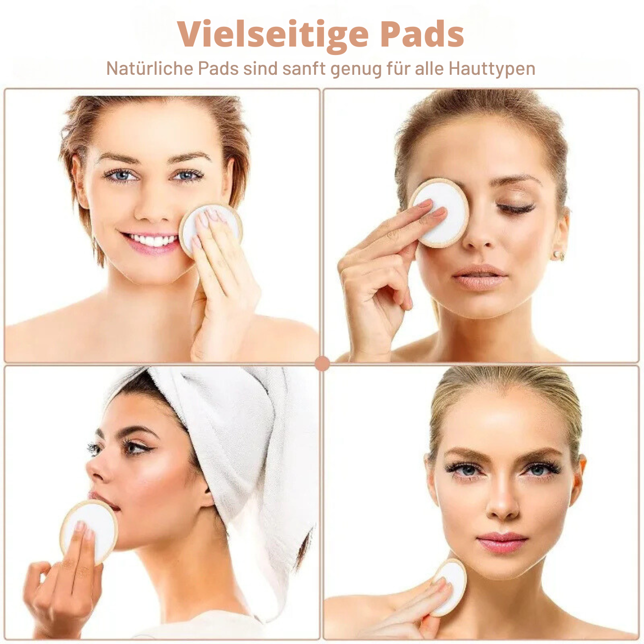 10er Set Wiederverwendbare Make-up-Entferner Pads