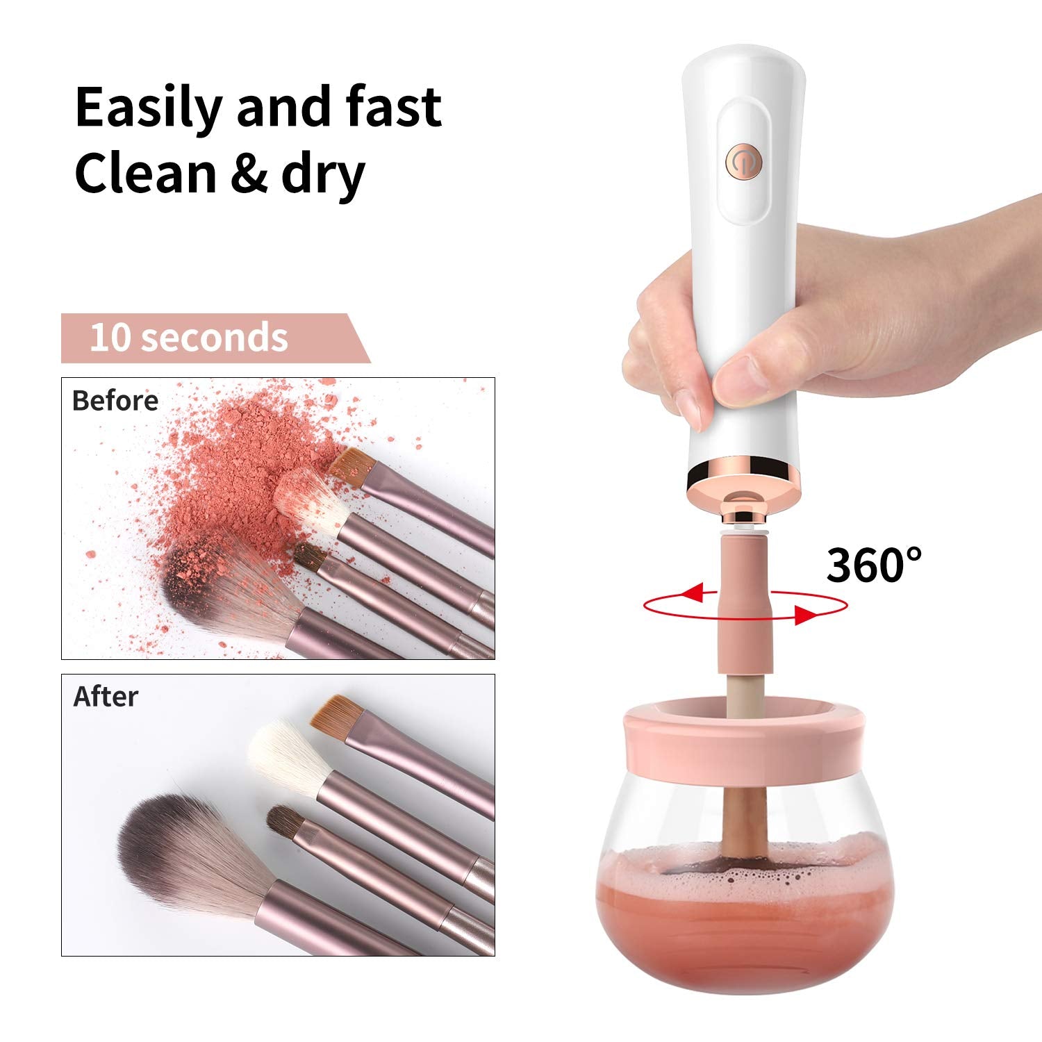 (50% Rabatt) CleanBrush™ - Elektrischer Makeup Pinselreiniger [Letzter Tag Rabatt]