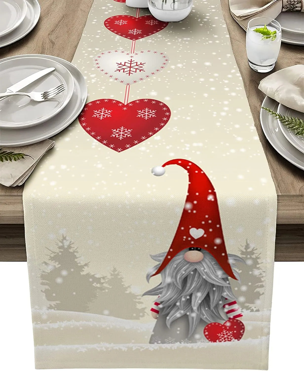 Christmas Table™ - Christmas Table Runner with Snowflake Elves, Festive Table Decoration! [Last Day Discount]