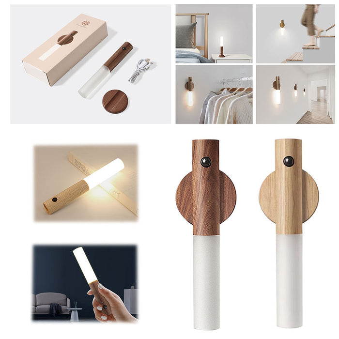 (1+1 Free) Magnetlight™ - Magnetic Wooden Wall Light【Last Day Discount】 