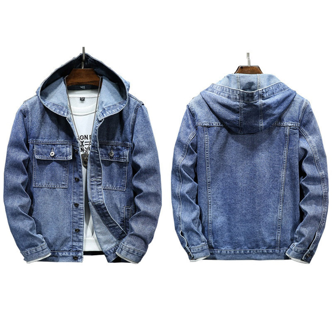 Denim- Kapuzenjacke