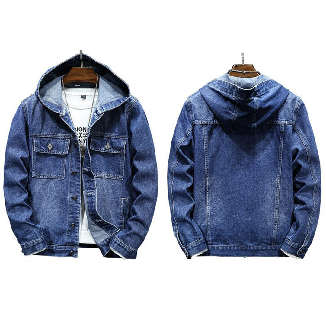 Denim- Kapuzenjacke