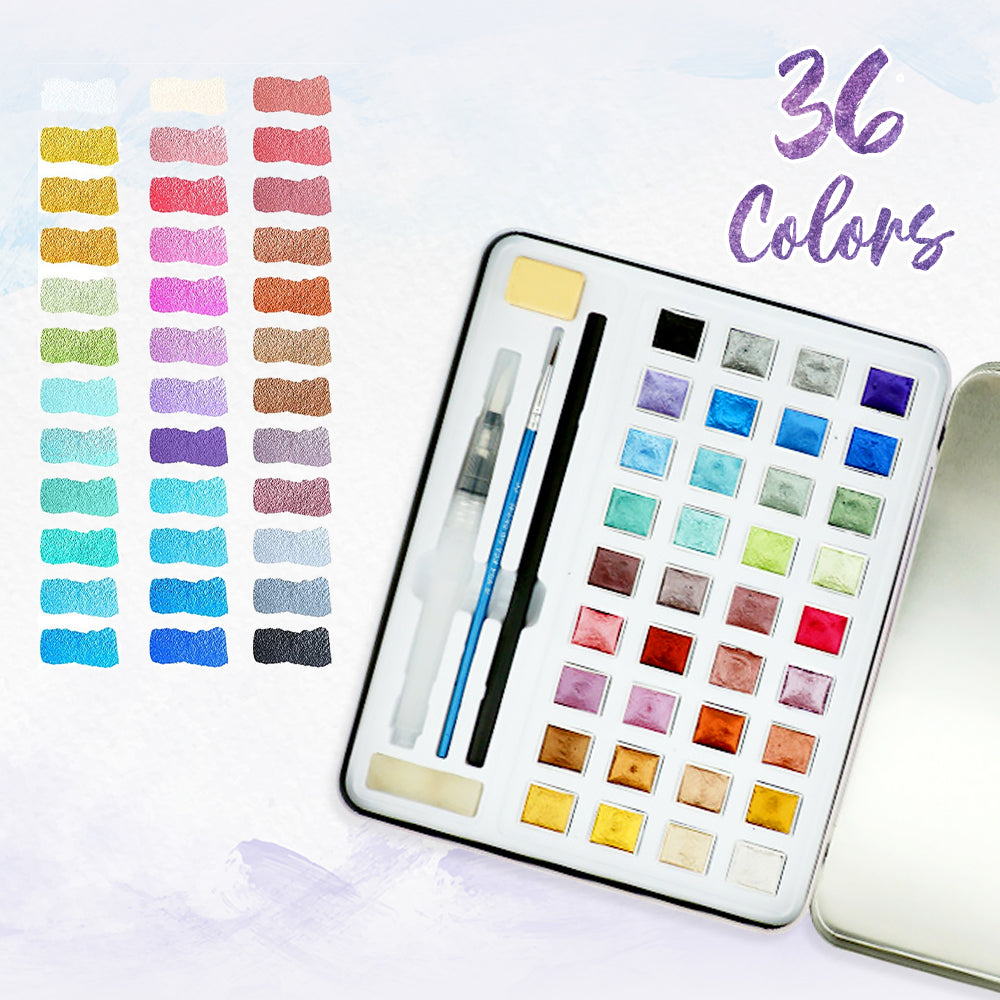 MetallicSplash™ | Galaxy Metallic Watercolor Painting Set 【Last day discount】