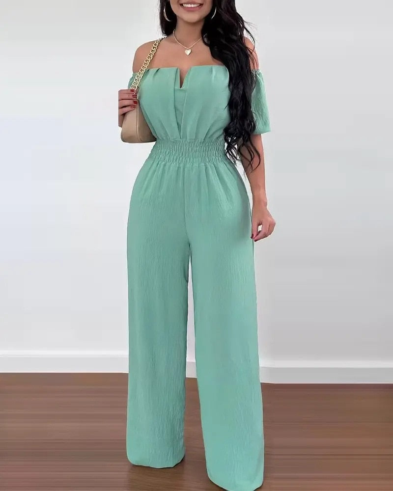 (50% Rabatt) Celeste™ - Glamourös Aus-Schulter Jumpsuit [Letzter Tag Rabatt]