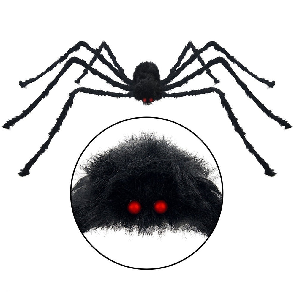 Schwarze Spinne Halloween Dekoration