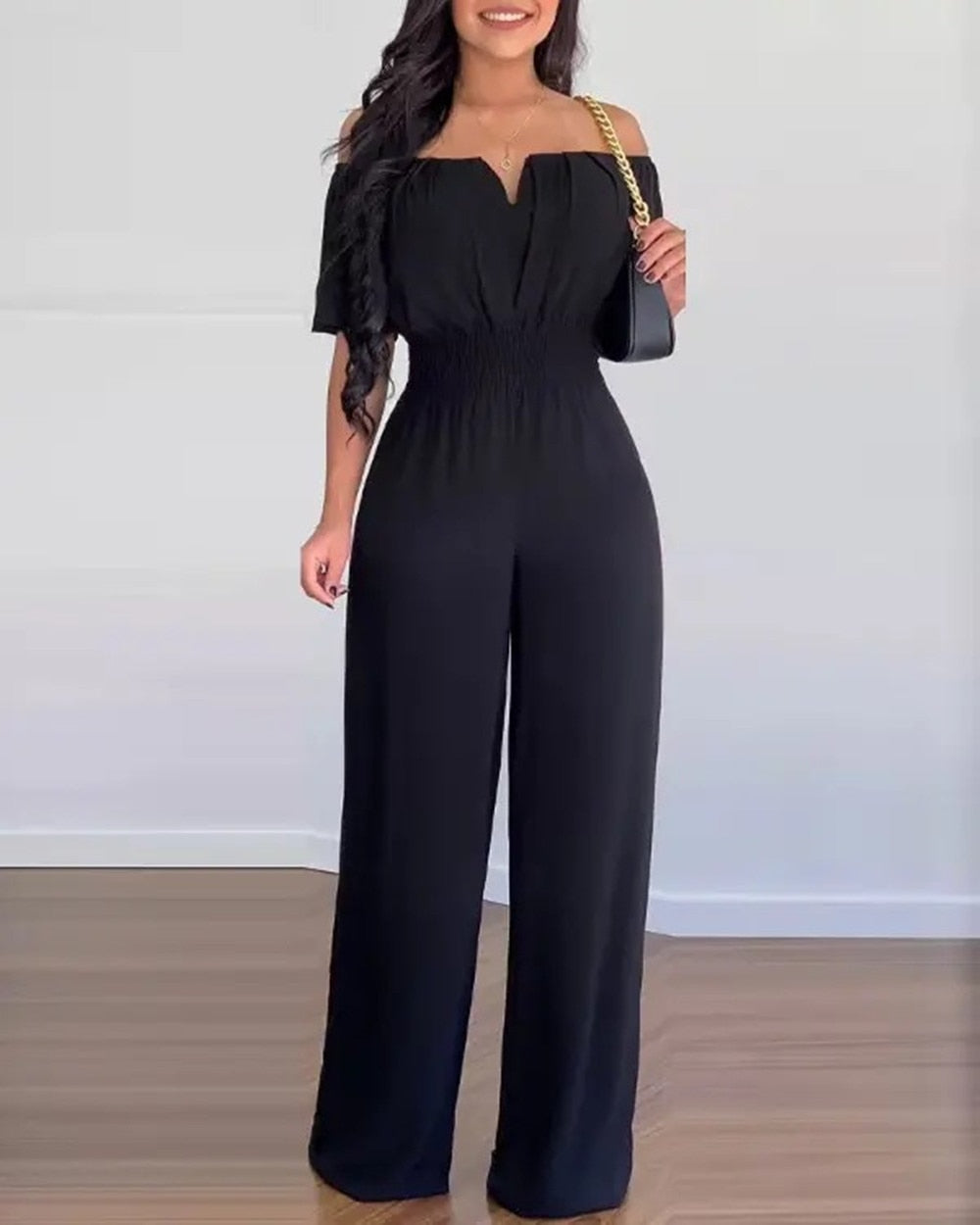 (50% Rabatt) Celeste™ - Glamourös Aus-Schulter Jumpsuit [Letzter Tag Rabatt]