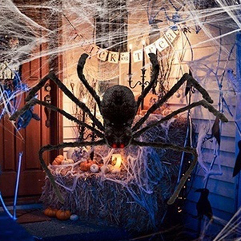 Schwarze Spinne Halloween Dekoration