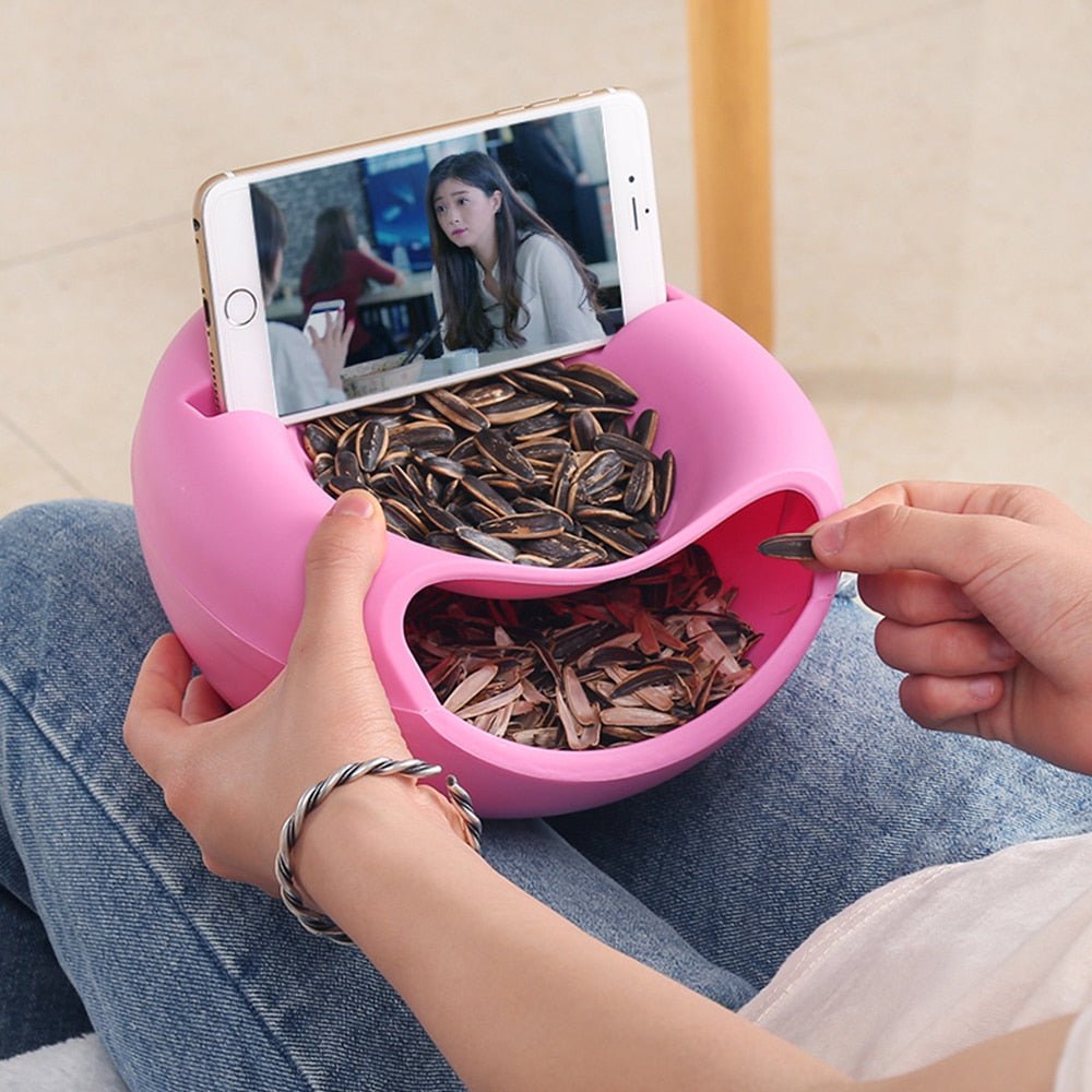 (1+1 Gratis) Snack Bowl™ | Snackschale mit Smartphone Halterung 【Letzter Tag Rabatt】