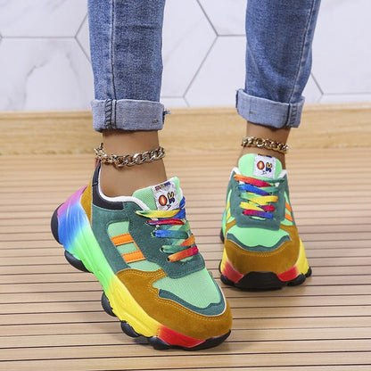 Regenbogen Damen- Turnschuhe