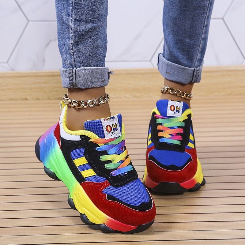 Regenbogen Damen- Turnschuhe