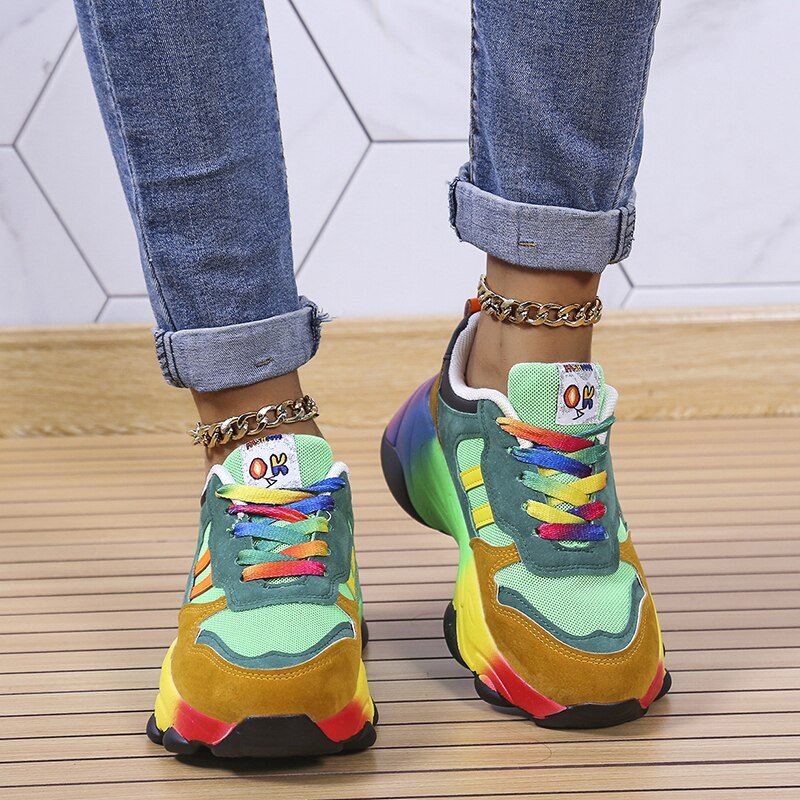 Regenbogen Damen- Turnschuhe