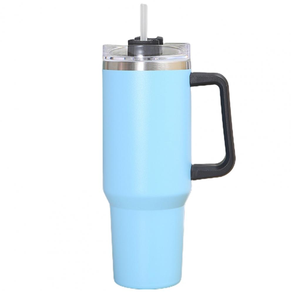 ThermoBottle™ - Strohhalm-Wasserflasche mit tragbarem Griff