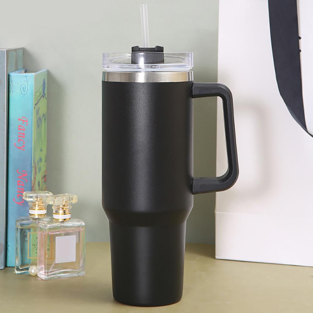 ThermoBottle™ - Strohhalm-Wasserflasche mit tragbarem Griff