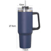 ThermoBottle™ - Strohhalm-Wasserflasche mit tragbarem Griff