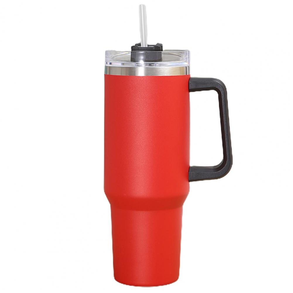 ThermoBottle™ - Strohhalm-Wasserflasche mit tragbarem Griff